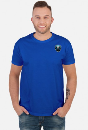 Niebieski T-shirt z Logo