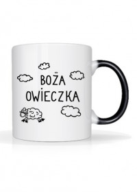 Kubek BOŻA OWIECZKA z czarnym uchem