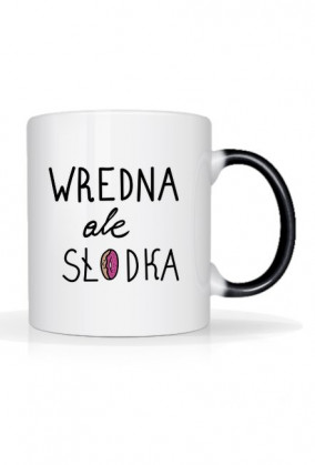 Kubek WREDNA ALE SŁODKA z czarnym uchem