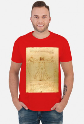 Leonardo da Vinci Czlowiek witruwianski koszulka