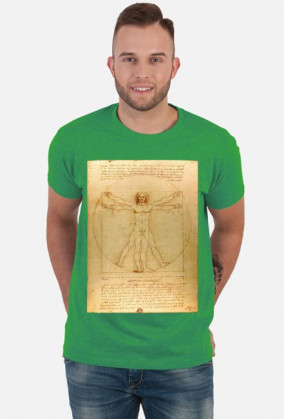 Leonardo da Vinci Czlowiek witruwianski koszulka