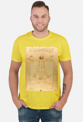 Leonardo da Vinci Czlowiek witruwianski koszulka