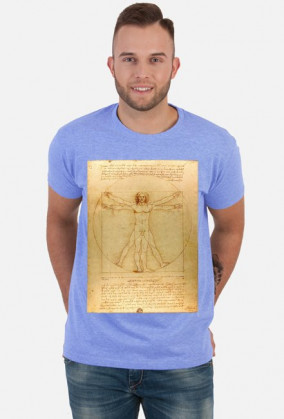 Leonardo da Vinci Czlowiek witruwianski koszulka