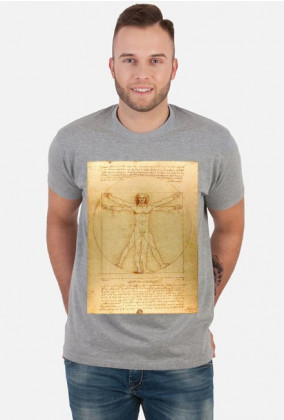 Leonardo da Vinci Czlowiek witruwianski koszulka