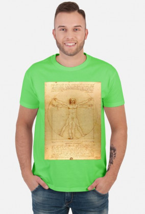 Leonardo da Vinci Czlowiek witruwianski koszulka