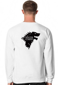 Wolf Winter is coming Gra o tron bluza męska biała