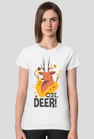 Oh deer koszulka z jeleniem damska