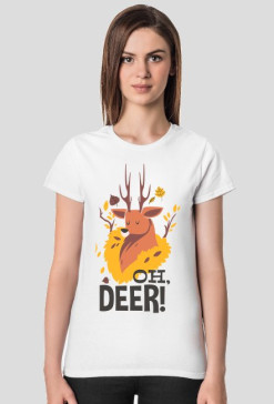 Oh deer koszulka z jeleniem damska