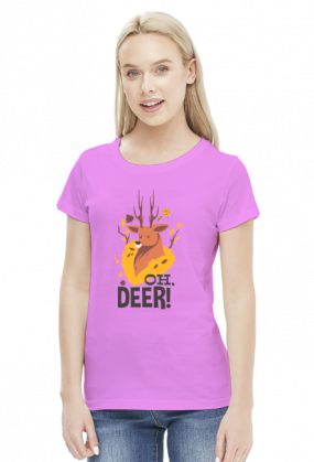Oh deer koszulka z jeleniem damska