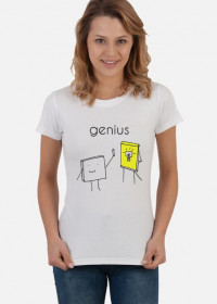 Smieszna koszulka genius damska