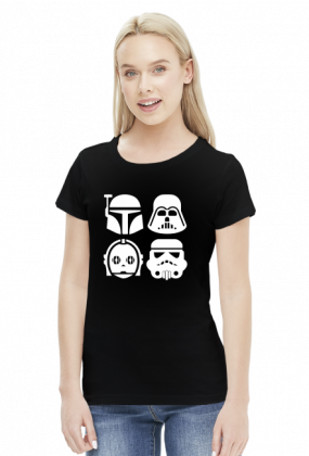 Gwiezdne wojny postacie koszulka damska