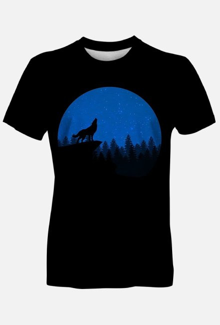 koszulka wolf wilk czarna