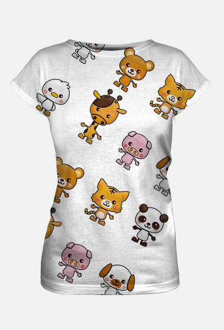 koszulka damska w zwierzeta tshirt pizama