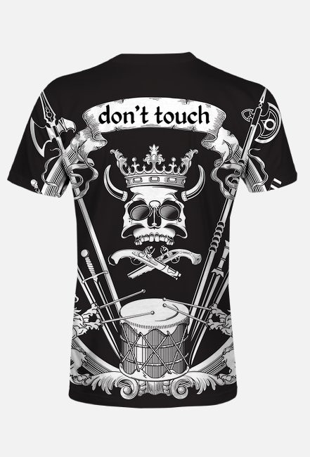 koszulka czarna dont touch nie dotykac