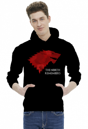 The North Remebers Gra o tron bluza z kapturem męska czarna