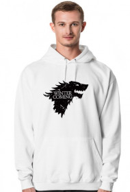 Wolf Gra o tron bluza z kapturem męska biała