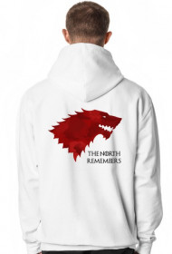 Wolf The North Members Gra o tron bluza z kapturem męska biała