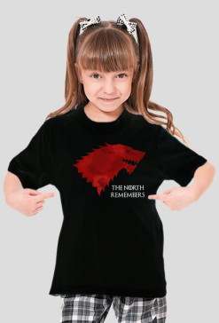 Wolf The North Remembers Gra o tron koszulka dziecięca