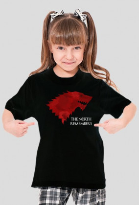 Wolf The North Remembers Gra o tron koszulka dziecięca