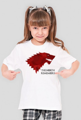 Wolf The North Remembers Gra o tron koszulka dziecięca