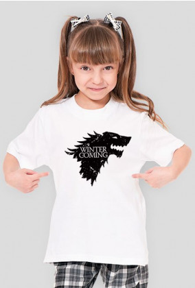 Wolf Winter is coming Gra o tron koszulka dziecięca