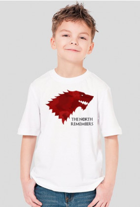 Wolf The North Remembers Gra o tron koszulka dziecięca