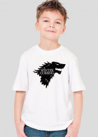 Wolf Winter is coming Gra o tron koszulka dziecięca