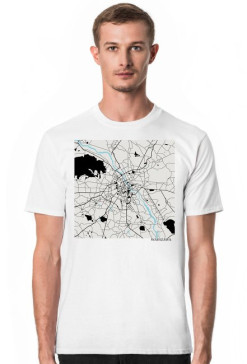 Koszulka z mapą Warszawy