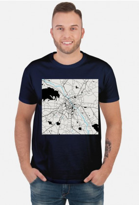 Koszulka z mapą Warszawy