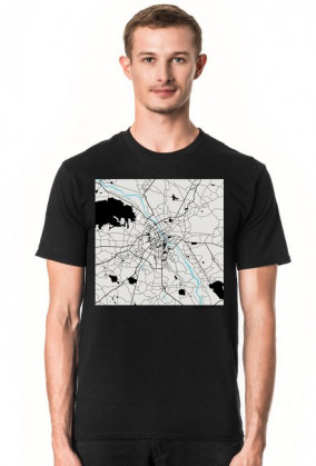 Koszulka z mapą Warszawy