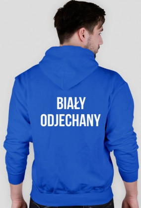 Bluza z kapturem męska BIAŁY ODJECHANY