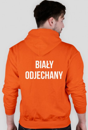 Bluza z kapturem męska BIAŁY ODJECHANY