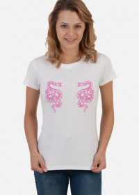 pink snakes tee