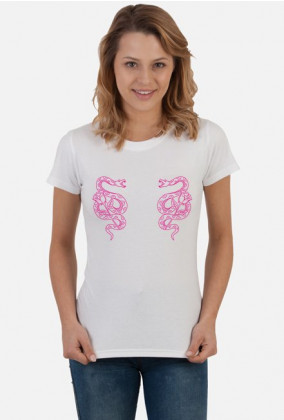 pink snakes tee