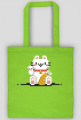 Pixel Art - Retro postać szczęśliwego kota - 8 bit - torba