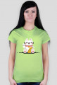 Pixel Art - Retro postać szczęśliwego kota - 8 bit - damska koszulka
