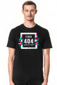 Pixel Art - Napis Error 404 Human not found - glitch - glicz - męska koszulka