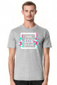 Pixel Art - Napis Error 404 Human not found - glitch - glicz - męska koszulka
