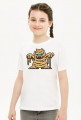 Pixel Art - piaskowy Potwór - styl retro - grafika inspirowana grą Minecraft - dziewczynka koszulka