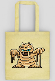 Pixel Art - piaskowy Potwór - styl retro - grafika inspirowana grą Minecraft - torba