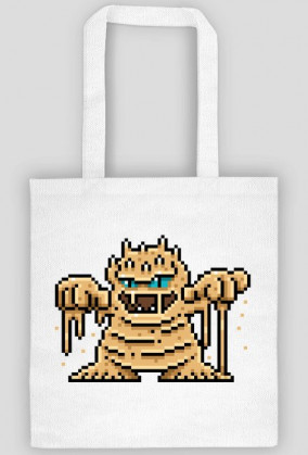 Pixel Art - piaskowy Potwór - styl retro - grafika inspirowana grą Minecraft - torba