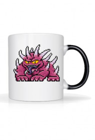 Pixel Art - Potwór z kolcami - styl retro - grafika inspirowana grą Minecraft / Starcraft / Diablo - magiczny kubek