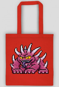 Pixel Art - Potwór z kolcami - styl retro - grafika inspirowana grą Minecraft / Starcraft / Diablo - torba