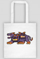 Pixel Art - Potwór Cerber - styl retro - grafika inspirowana grą Minecraft / Heroes of Might & Magic - torba