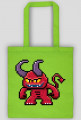 Pixel Art - Potwór Diabeł - styl retro - grafika inspirowana grą Minecraft / Warcraft / Diablo - torba