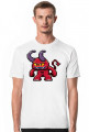 Pixel Art - Potwór Diabeł - styl retro - grafika inspirowana grą Minecraft / Warcraft / Diablo - męska koszulka