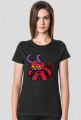 Pixel Art - Potwór Diabeł - styl retro - grafika inspirowana grą Minecraft / Warcraft / Diablo - damska koszulka