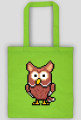 Pixel Art - Sowa - styl retro - 8 bit - grafika inspirowana grą Minecraft - torba