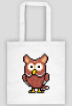 Pixel Art - Sowa - styl retro - 8 bit - grafika inspirowana grą Minecraft - torba