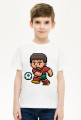 Pixel Art - piłkarz - styl retro - 8 bit - grafika inspirowana grą Minecraft - chłopiec koszulka